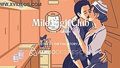 Flight attendant licks lesbian's dripping wet pussy in public