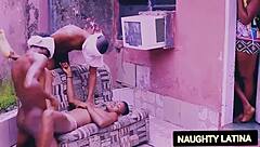 Amateurs fucked me in hardcore style until I came twice, my hot latina pussy