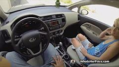 teen short haired blonde cutie picked up on street for doggystyle cash sex