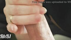 He cums as I caress him with my tongue.