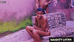 Amateurs fucked me in hardcore style until I came twice, my hot latina pussy