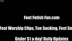 Feel the Intense Teasing as We Use Our Feet to Guide Your Jerking Off Session with Sucking and Licking.