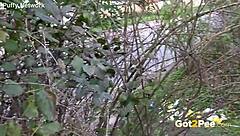 I watch a pretty girl pee in nature