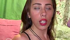 Messy bj and gagging session with pornellia