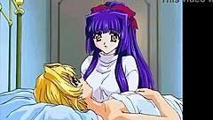 Two beautiful blondes engage in playful activities in bed