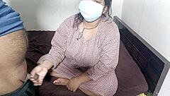 Couple enjoys intimate night in bedroom