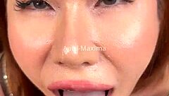 Japanese street whore april-maxima gives her customer a blowjob with cum in mouth