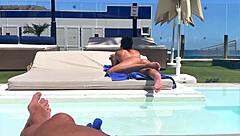 Spying on hot tourist at resort with best ass ever, then fucking her in room.