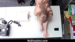 Officer Catches Teen and MILF Fucking in Shop