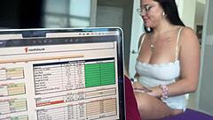 horny girlfriend madalina moon rides monster cock in household fantasy