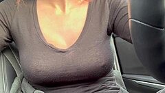 Artemisia love drives outdoors showing off her big italian tits