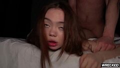 Tiny Asian Rides Big Cock In Missionary Domination