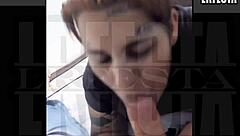 Argentinian couple sucks whole cock