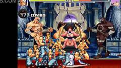 Intense gangbang of Lilith in Hentai Mugen with doggystyle banging