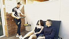 Threesome Mary Rock Has Sex With Boyfriend And Waiter