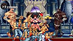 Intense gangbang of Lilith in Hentai Mugen with doggystyle banging