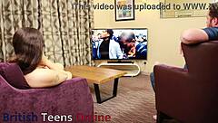 BRITISH 19 YEAR OLD GIVES OILY HANDJOB TO BOYFRIEND