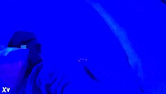 Blacklight fetish with feet and toes