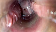 close up of a woman's vaginal orgasm in intimate setting