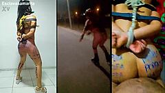 Exercising the Bound Slut Samantha in BDSM