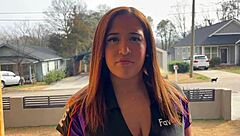 big boobed delivery slut handles your package hard