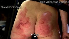 hot blonde babe feels helpless under riding crop whipping