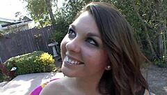 young brunette does her step dad caley hayes