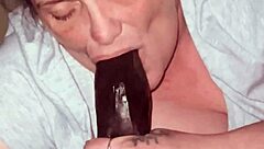 Going to town on this beautiful big black cock