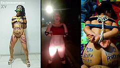 Exercising the Bound Slut Samantha in BDSM