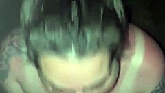 my girlfriend with sunburn gives deepthroat blowjob and swallows cum