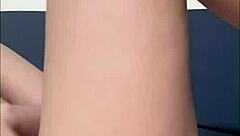 Hot girl strokes her pussy while dancing