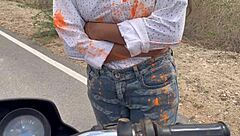 Corporate lady asks colleague for lift, ends up dominated and fucked with teasing and slaps