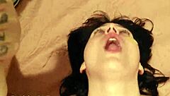 Two hot sluts deepthroat and fuck in bisexual couple swap