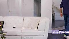 Adorable Lil Jav Asia Lee Squat Rides Big White Cock