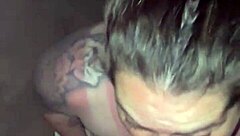 my girlfriend with sunburn gives deepthroat blowjob and swallows cum