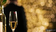 deeper tiny hottie aubrey rides his hard cock all night long