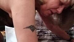 Housewife's face contorts in orgasm during homemade assfucking, her sounds echoing the intense anal pleasure.