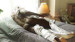 First interracial sex: I fuck roommate after he catches me spying!