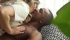 First interracial sex: I fuck roommate after he catches me spying!