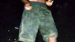 park interview with skinny beautiful mature