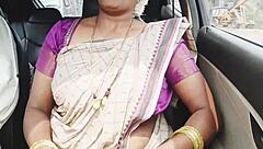 Indian aunty fucks son in law. Dirty talk in saree.