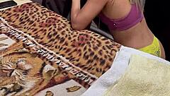 Watch Belinha's morning adventures with two big cocks in lingerie?