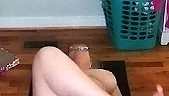 hot mature woman performs morning yoga