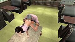 brunette teen and grandpa karaoke in second life ep 8