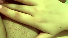 Thick girl gropes herself for step-daddy.