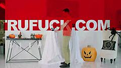 Lana and Molly's secret stepbrother fucks in costumes