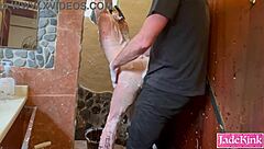 Beautiful cum whore endures total domination!