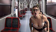 Boldly Fucked Hot Secretary On Public Train