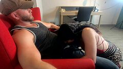 white trash wife gags on cum swallow 😈