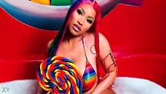 nicki minaj, redhead celebrity, talks about her sexy big tits and masturbation.